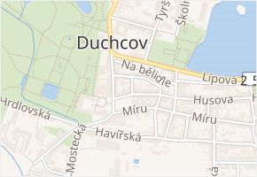 Ferrerova v obci Duchcov - mapa ulice