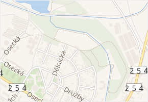 Fügnerova v obci Duchcov - mapa ulice