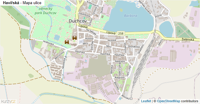 Havířská - mapa ulice