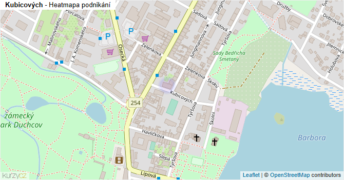 Kubicových - mapa podnikání