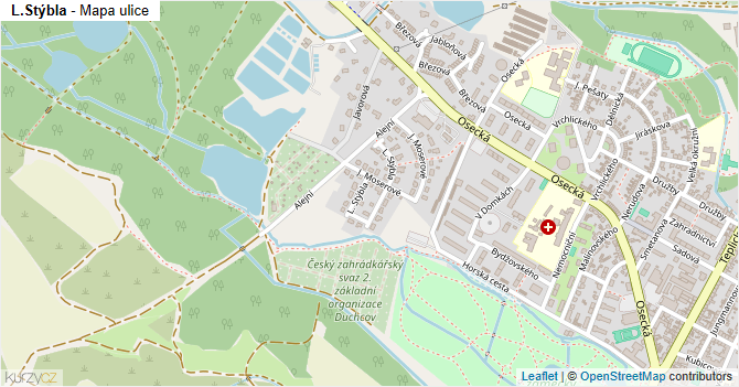 L.Stýbla - mapa ulice