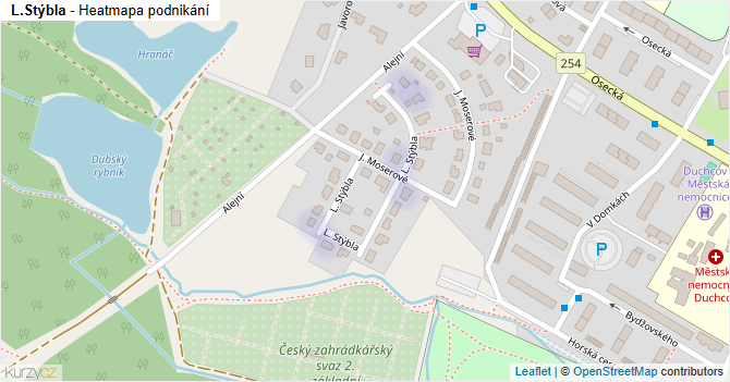 L.Stýbla - mapa podnikání