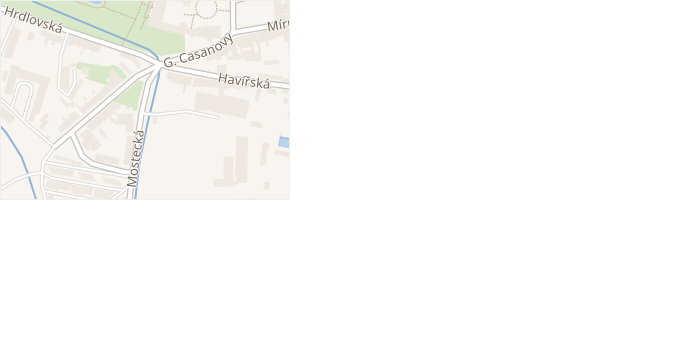 Mostecká v obci Duchcov - mapa ulice