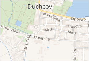 nám. Republiky v obci Duchcov - mapa ulice