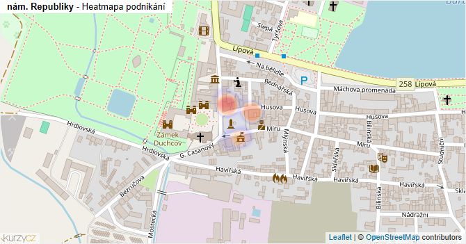 nám. Republiky - mapa podnikání