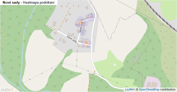 Nové sady - mapa podnikání