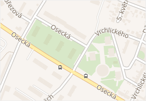 Osecká v obci Duchcov - mapa ulice
