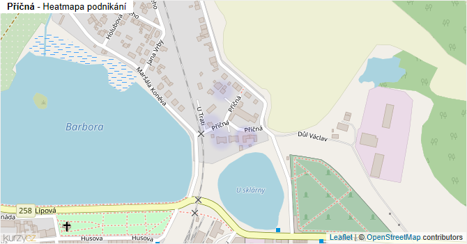 Příčná - mapa podnikání