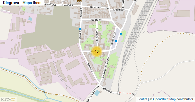 Riegrova - mapa firem