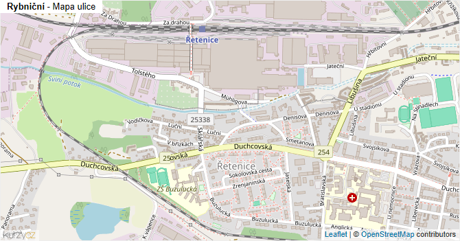 Rybniční - mapa ulice