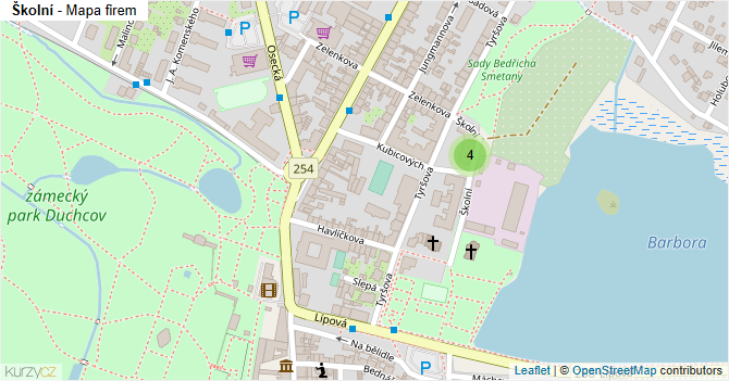Školní - mapa firem