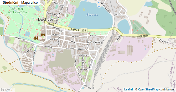 Studniční - mapa ulice