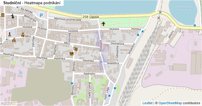 Studniční - mapa podnikání