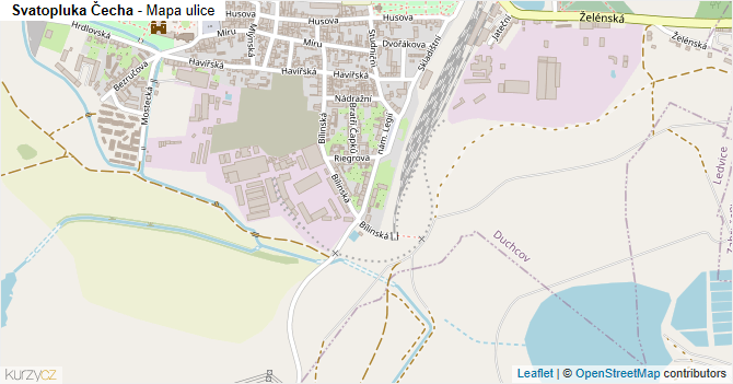 Svatopluka Čecha - mapa ulice