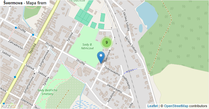 Švermova - mapa firem