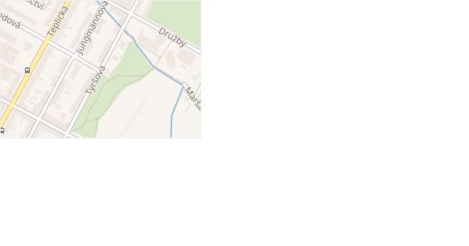 Tyršova v obci Duchcov - mapa ulice