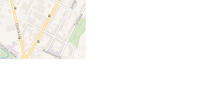 Zelenkova v obci Duchcov - mapa ulice