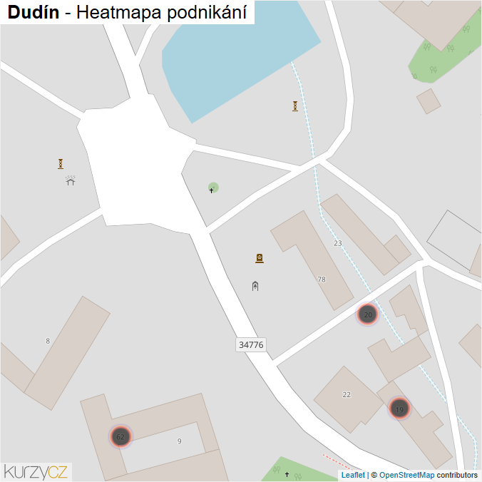 Mapa Dudín - Firmy v obci.
