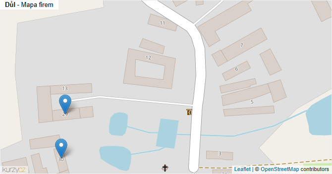 Důl - mapa firem