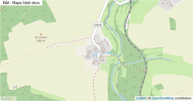 Důl - mapa části obce