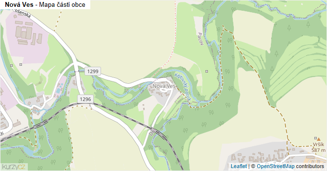 Nová Ves - mapa části obce