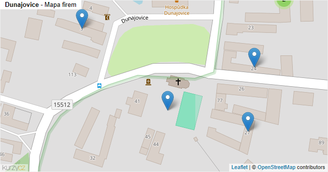 Dunajovice - mapa firem