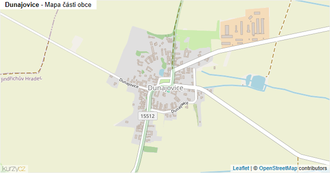 Dunajovice - mapa části obce