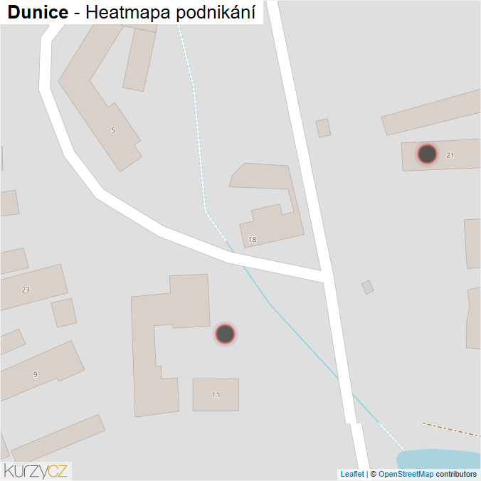 Mapa Dunice - Firmy v obci.