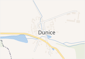 Dunice v obci Dunice - mapa části obce