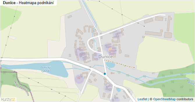 Dunice - mapa podnikání