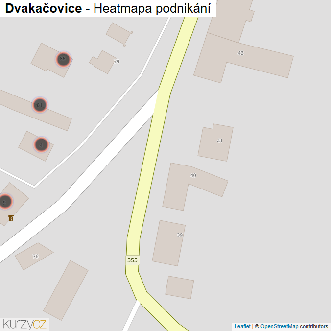 Mapa Dvakačovice - Firmy v obci.