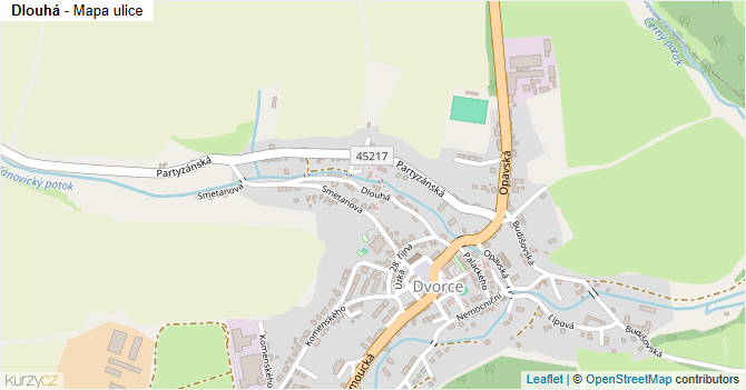 Dlouhá - mapa ulice