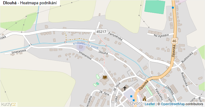Dlouhá - mapa podnikání