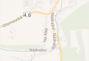 Na Aleji v obci Dvorce - mapa ulice