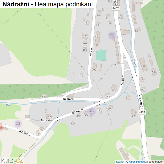 Mapa Nádražní - Firmy v ulici.