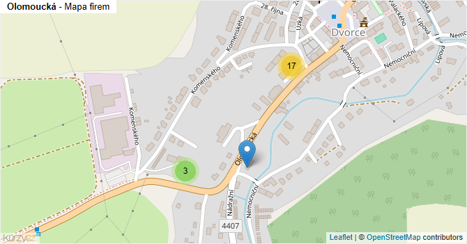 Olomoucká - mapa firem