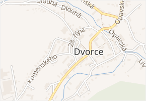 Úzká v obci Dvorce - mapa ulice