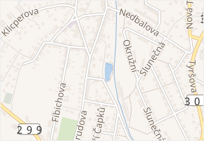 Chelčického v obci Dvůr Králové nad Labem - mapa ulice