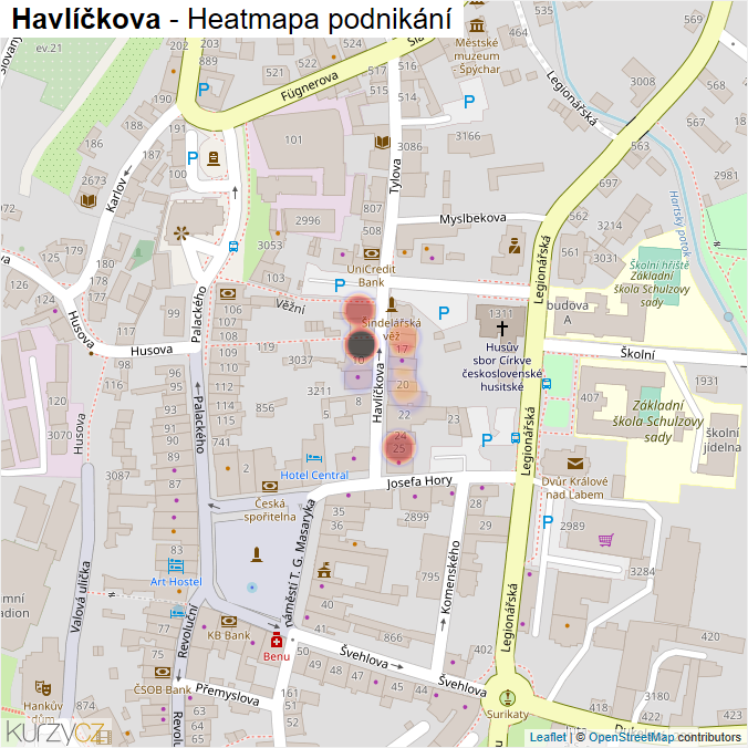 Mapa Havlíčkova - Firmy v ulici.