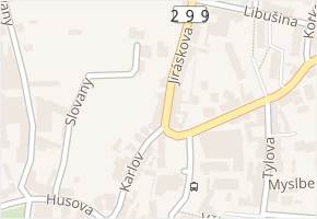 Jiráskova v obci Dvůr Králové nad Labem - mapa ulice