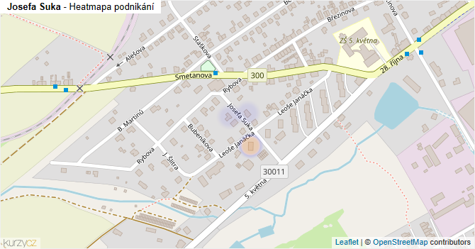 Josefa Suka - mapa podnikání