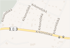 Krkonošská v obci Dvůr Králové nad Labem - mapa ulice