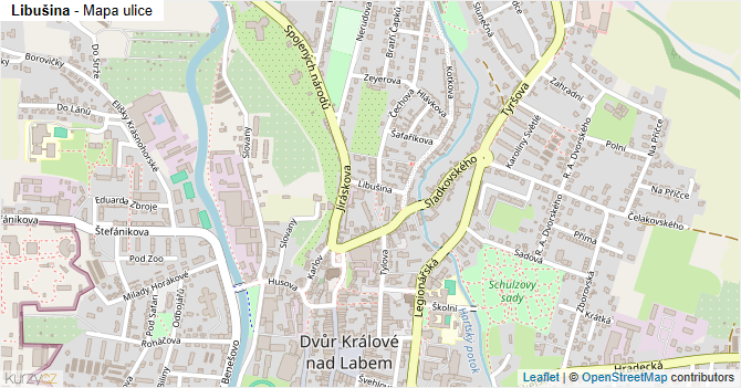 Libušina - mapa ulice