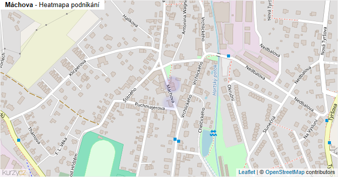 Máchova - mapa podnikání