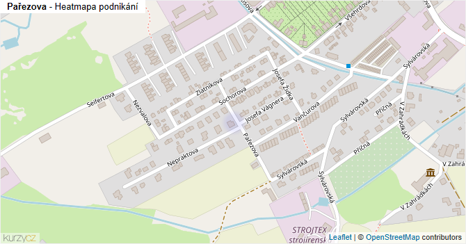 Pařezova - mapa podnikání