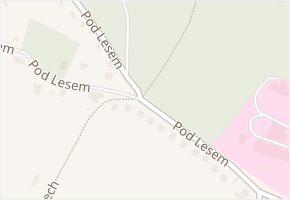 Pod Lesem v obci Dvůr Králové nad Labem - mapa ulice