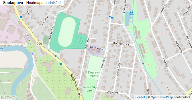 Soukupova - mapa podnikání