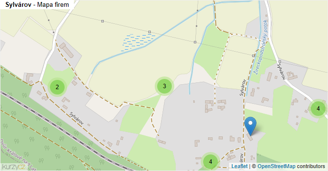 Sylvárov - mapa firem