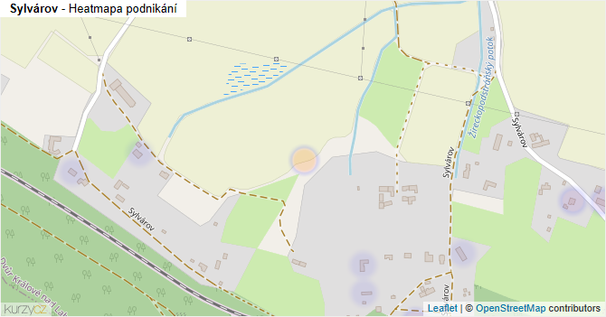 Sylvárov - mapa podnikání
