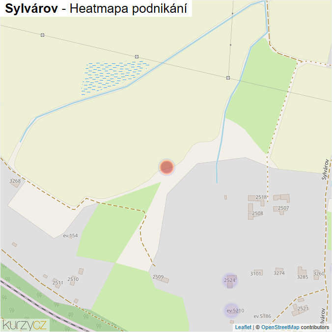 Mapa Sylvárov - Firmy v ulici.